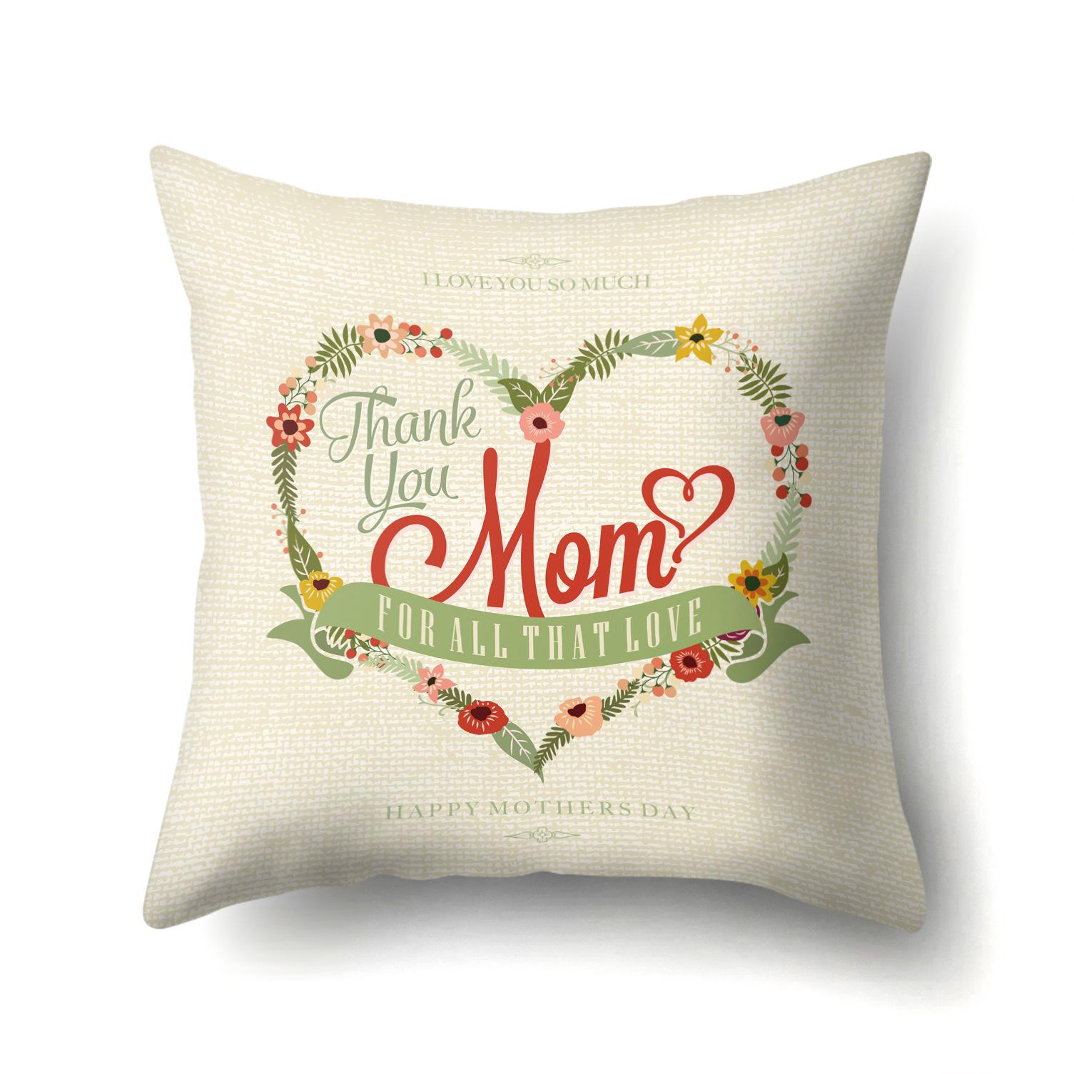 

Digital Printing Creative Mother S Day Polyester Pillow Cover Premium Durable Quality Useful Practical Reliable 45 * 45 without pillow core