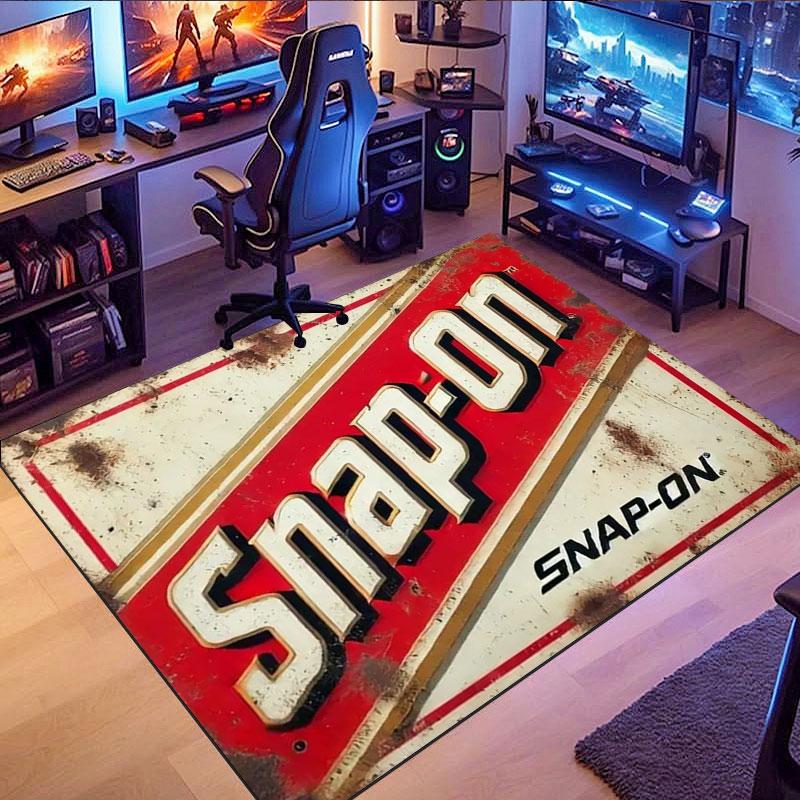 Snap-on Tools Patterned Rug, Suitable for Living Room, Bedroom, Game Room, Computer Room and Home Décor.