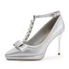 10528 [Schafsleder] High Heels Damen Dünne Absätze 2025 Neu Französisch Spitz Einwort mit Wasserdichte Plateauschuhe