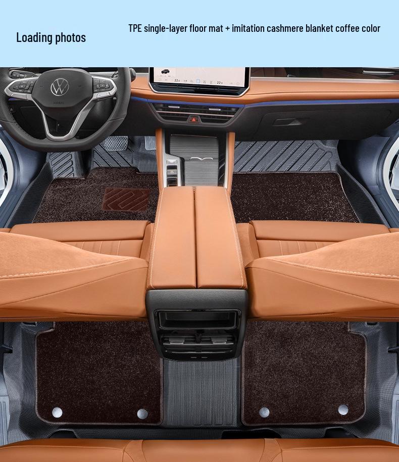 Volkswagen Magotan Double Layer TPE Floor Mats - Full Coverage, Car-Specific, Original Color for 25 Model.