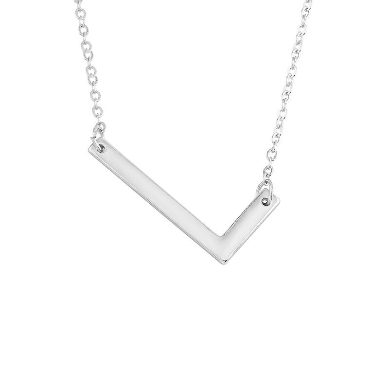 2026 Simple Hot-selling Jewelry, Letter Necklace, Trendy Neck Chain 26 English Letter Collarbone Chain 2025 Source