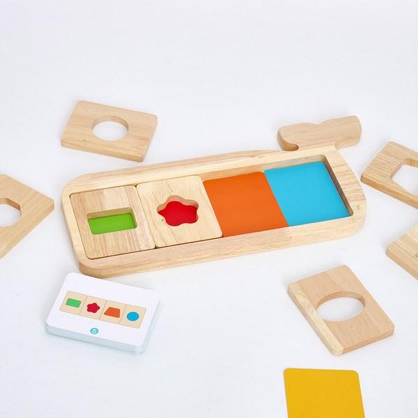 CASB Color Matching Whale Waters Wooden Perster Set 2290, 1 Set, Korea Best Toddler Puzzle