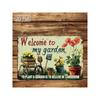 Vintage Metal Wall Art Garden Sign Patio Decor