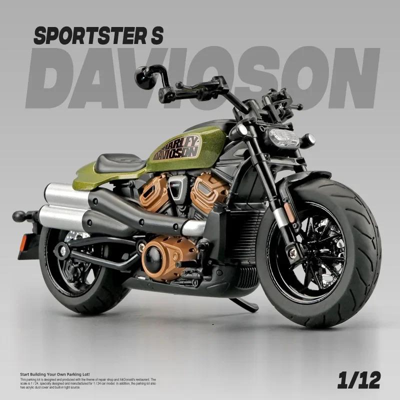 1/12 Harley Davidson Sportster S Motorrad Legierungsmodell Diecast Rennmotorrad Spielzeug Kindergeschenk Sammlung Miniatur Auto