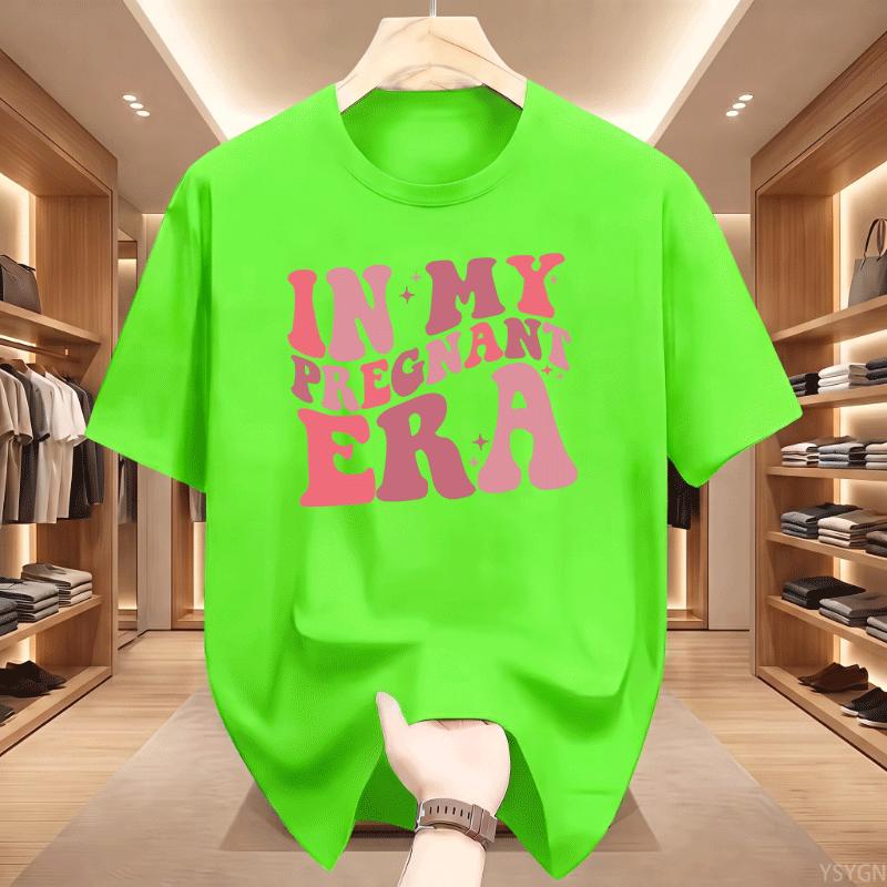 In My Pregnant Era T Shirt Unisex Female Pregnancy Reveal Announceunisext Tshirt Comfortablesummer Tee Shirt Cotton Tshirt Tops