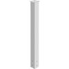 Mailbox Post, 43\" High Mailbox Stand, White Powder-Coated Mail Box Post Kit, Q235 Steel Post Stand Surface Mount Post for Sidewalk and Street