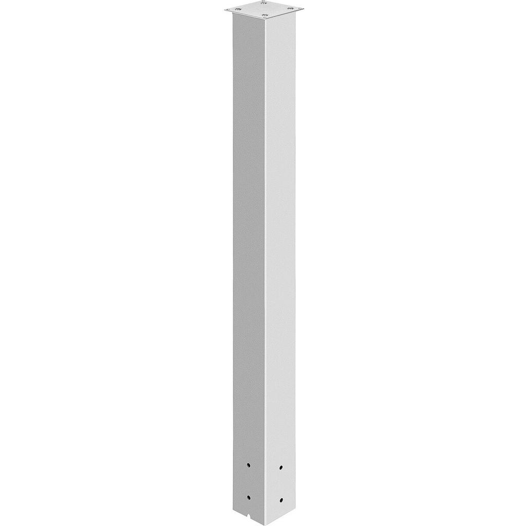 Mailbox Post, 43\" High Mailbox Stand, White Powder-Coated Mail Box Post Kit, Q235 Steel Post Stand Surface Mount Post for Sidewalk and Street
