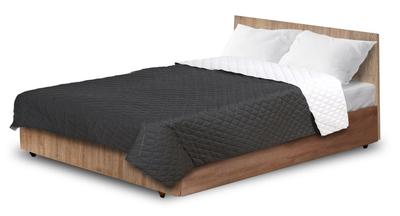 Colcha matelassada ultrassônica 220x240 cm preto e branco