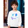 European Sizes Kids' Fashion Round Neck Pullover, Long Sleeve Top , Cartoon Print, Casual Attire for Kids Aged 3-10, Outdoor Activities