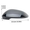 1 Pair Rearview Mirror Cover Cap For Volkswagen Golf 8 - Black With Lane Change Assist Hole Side Mirror Car Accessories