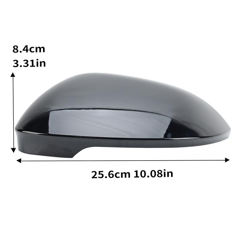 1 Pair Rearview Mirror Cover Cap For Volkswagen Golf 8 - Black With Lane Change Assist Hole Side Mirror Car Accessories