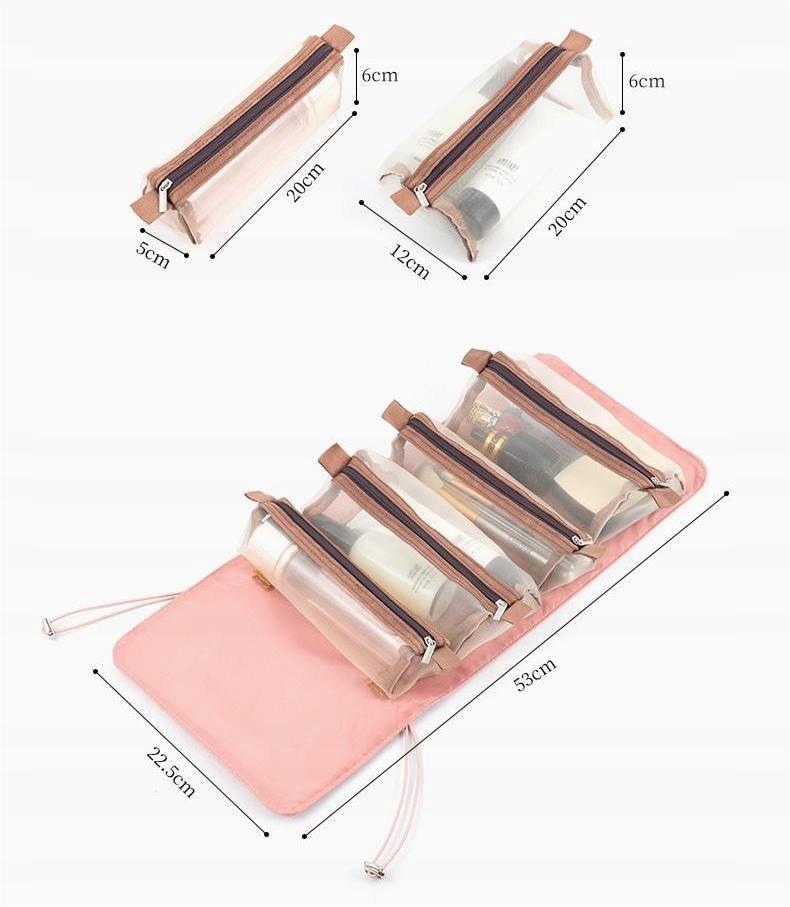 Women's Travel Cosmetic Bag, Foldable, Hanging, Xl
