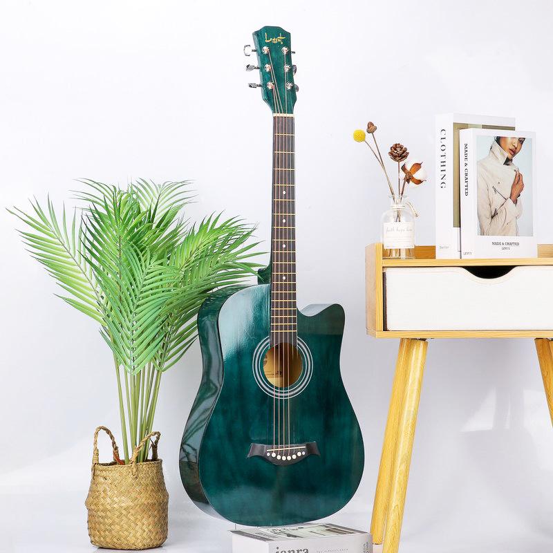 38-Inch Wooden Guitar for Beginners: Folk Practice Instrument for Adults and Students