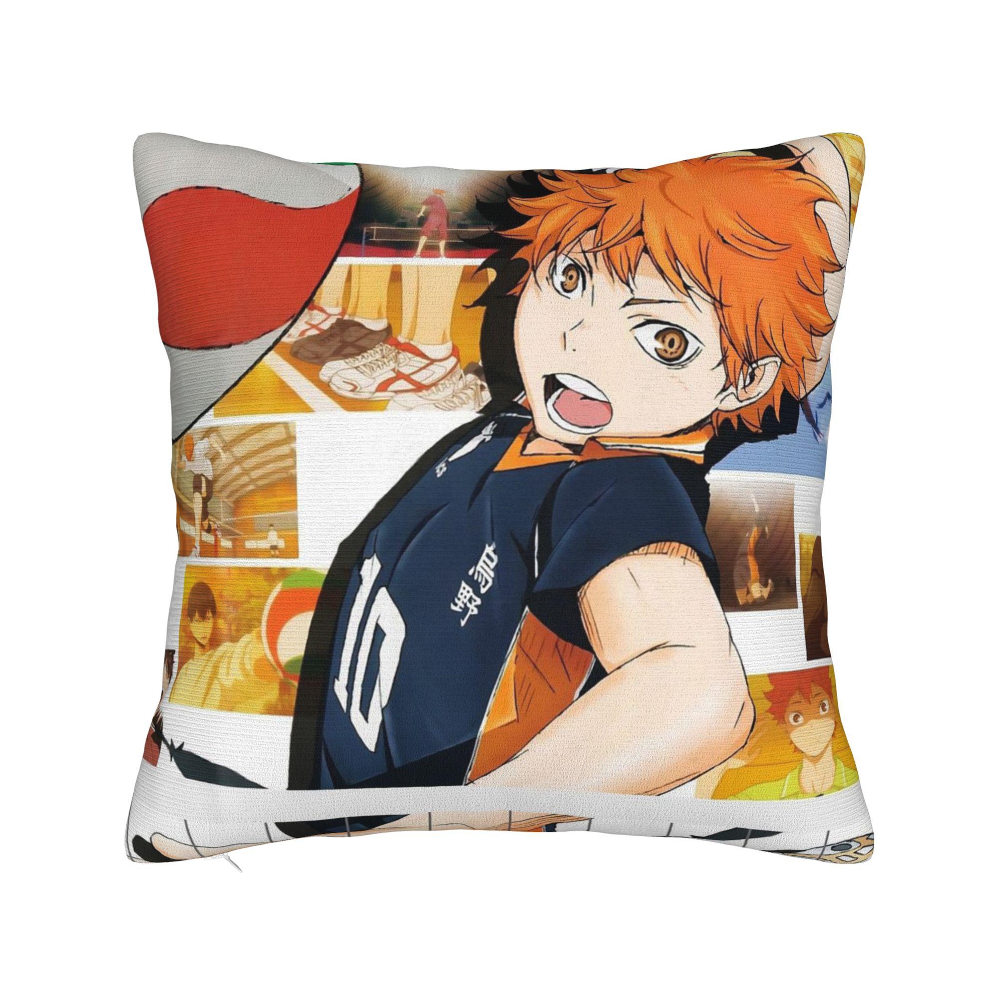 

Karasuno Haikyuu Квадратная Наволочка Аниме Haikyuu Наволочки для Подушек Потрясающая Полиэстеровая Декоративная Наволочка для Сиденья 4040см 30x30cm 12x12in
