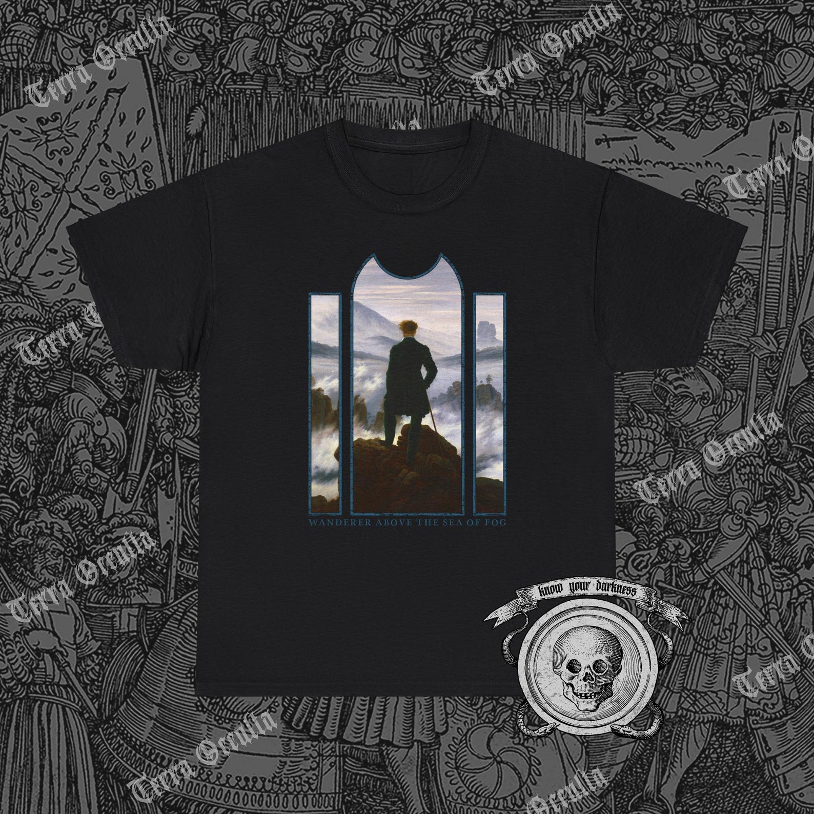 Wanderer Above the Sea of Fog Shirt, Caspar David Friedrich, Romanticism L