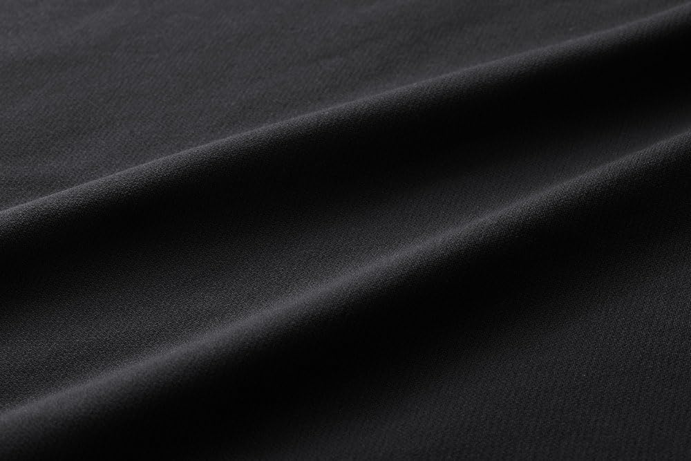 DESCENTE Baseball Round Neck Long Sleeve Undershirt Black Underwear, STD-657B, Men's,