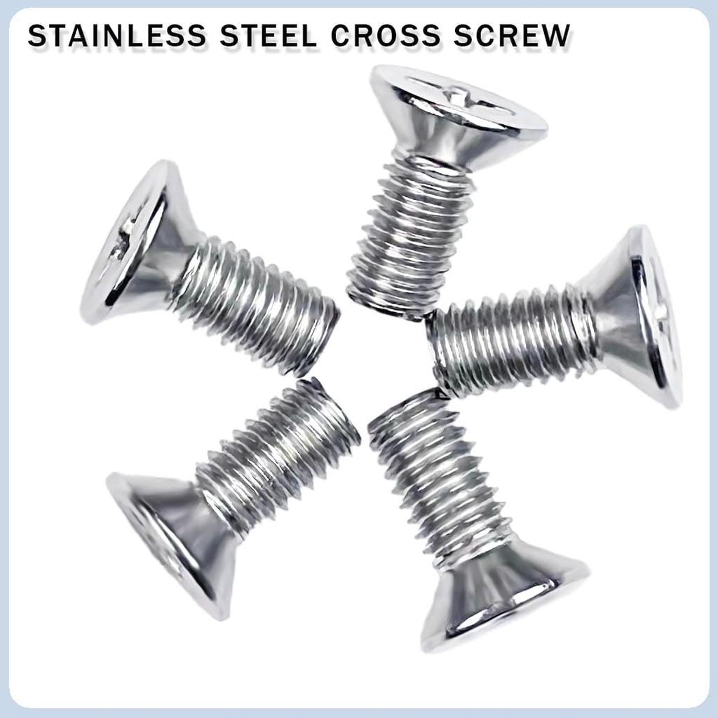 12PCS Stainless Steel Brake Disc Rotor Screws 93600-06014-0H - Universal Fit for Honda, Acura, Hyundai and Kia Models - Stainless Steel Retaining