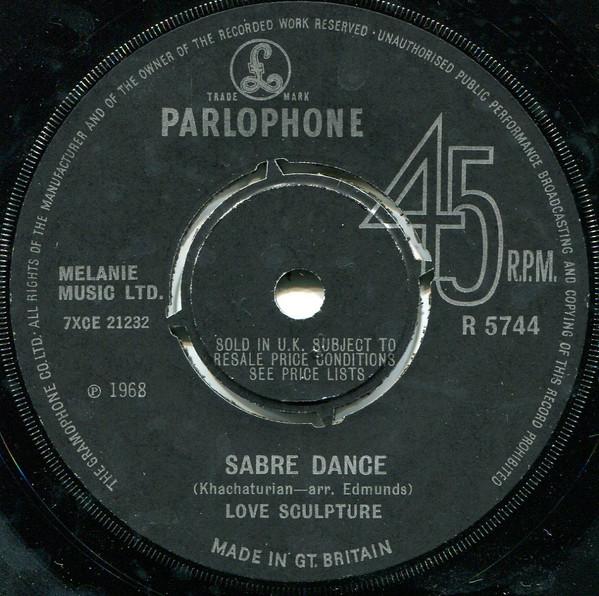 

7inch Record LOVE SCULPTURE - Sabre Dance R5744 Parlophone 1968 UK Pop Used