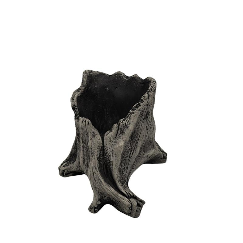 Artificial Driftwood Succulents Planter Rustics Cactus Flower Pots for Small Plant Flower Arrange Tree Stumps Sculpture