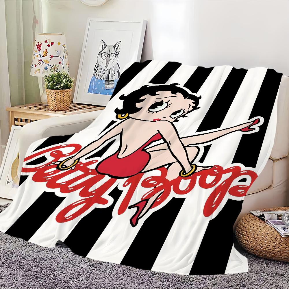 Blanket For Soft Cartoon Throw Blanket for Picnic Bed Sofa Home B-BoopS Bedroom Cozy B-B-BettyES-S Warm Comfortable
