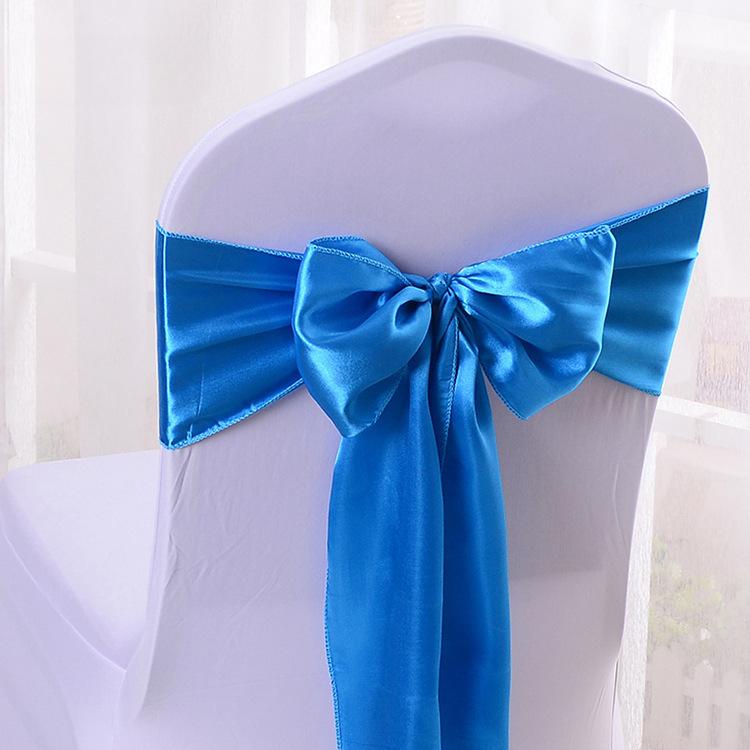 10pcs Wedding Decoration Products Ribbons Ribbon Banquet Chair Covers Bows Chair Straps Banquet Party Decoration Sillas
