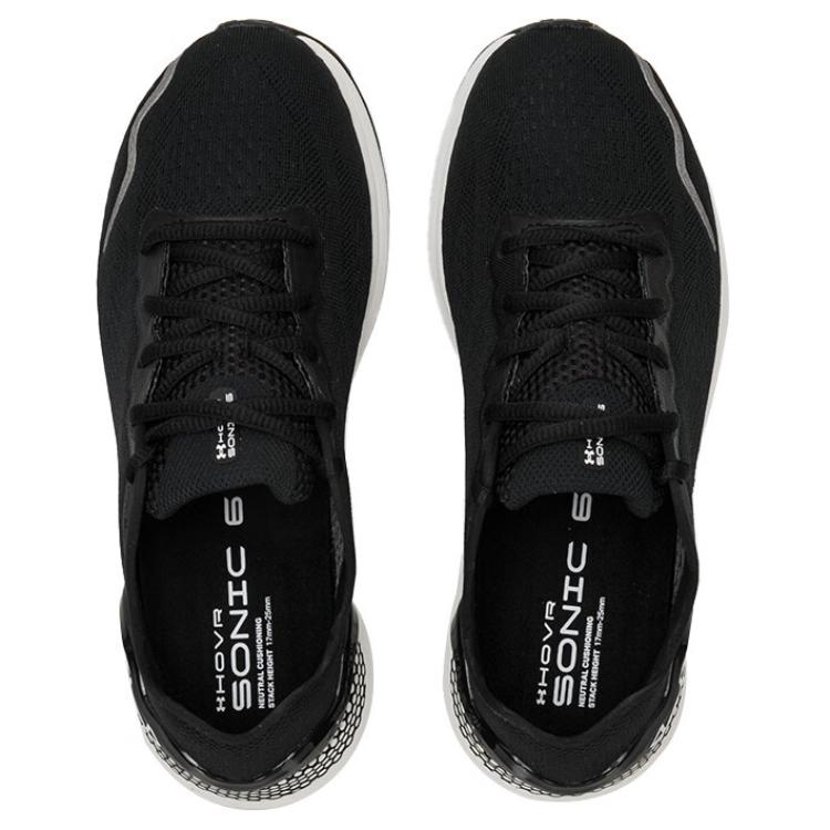 Under Armour  HOVR Sonic 6 Black White Women Sneakers 3026128-003