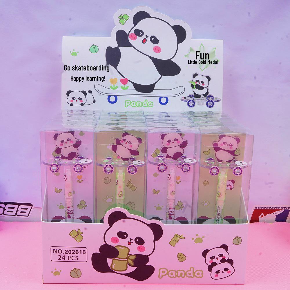 Delta Action Cartoon Skateboard Ballpoint Pen for Kids - Press-Type, High Style, Celebrity-Inspired 0.5mm