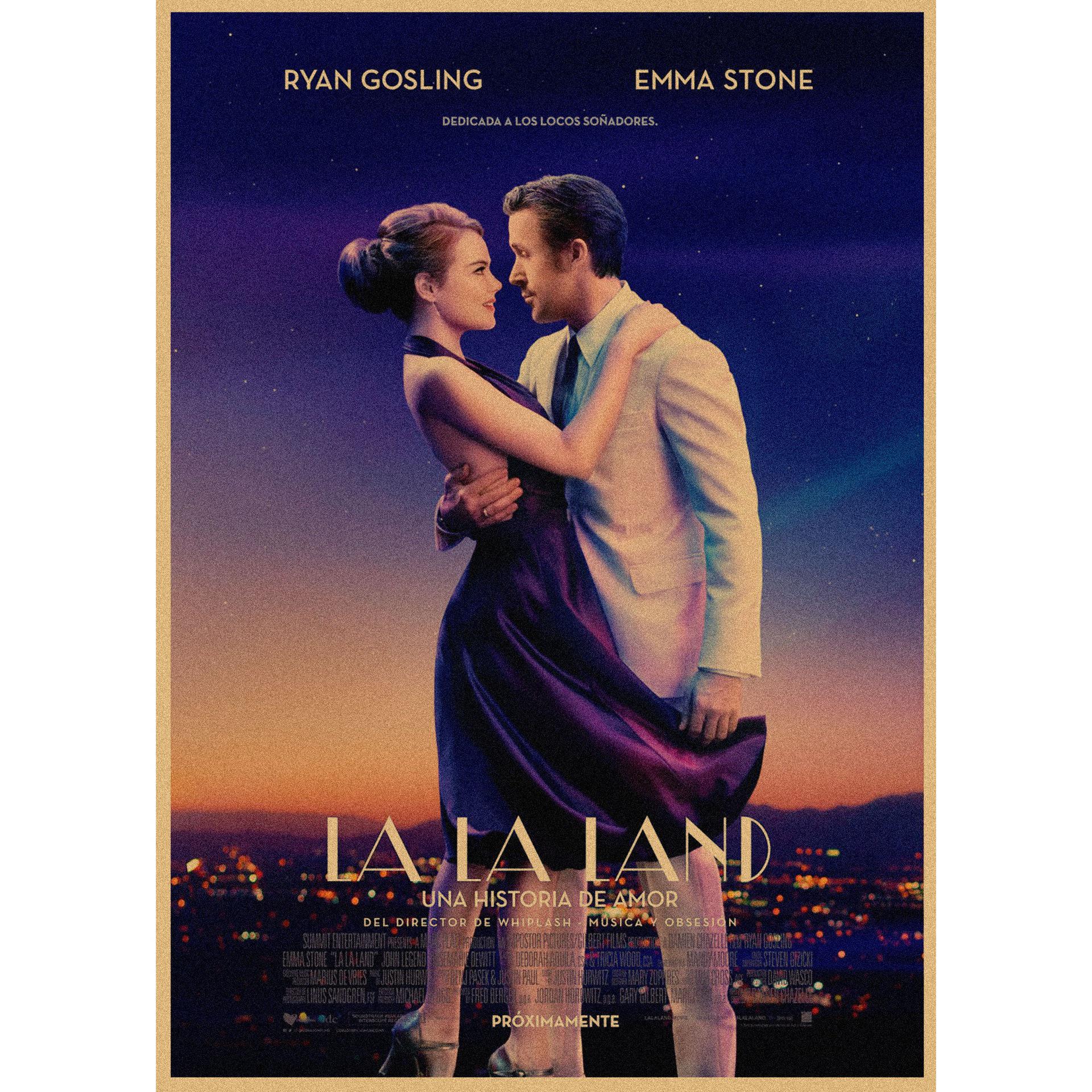 La La Land Retro Music Film Poster - Kraft Paper Wall Decor Mural 42X29.7cm