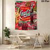 Vintage Cocacola Advertisement Tapestry Wallmounted Background Cloth Soft Background Wall Hanging Cloth Wall Covering Decoration