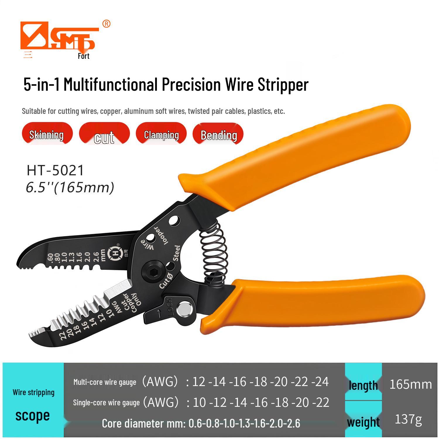 

Sanbao Multi-Functional Wire Stripping and Cutting Tool 5021/5022