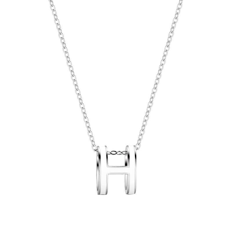 H Letter Necklace Fashion Niche Design Sense Jewelry Neck Chain Sweater Chain Premium Durable Quality Useful Practical