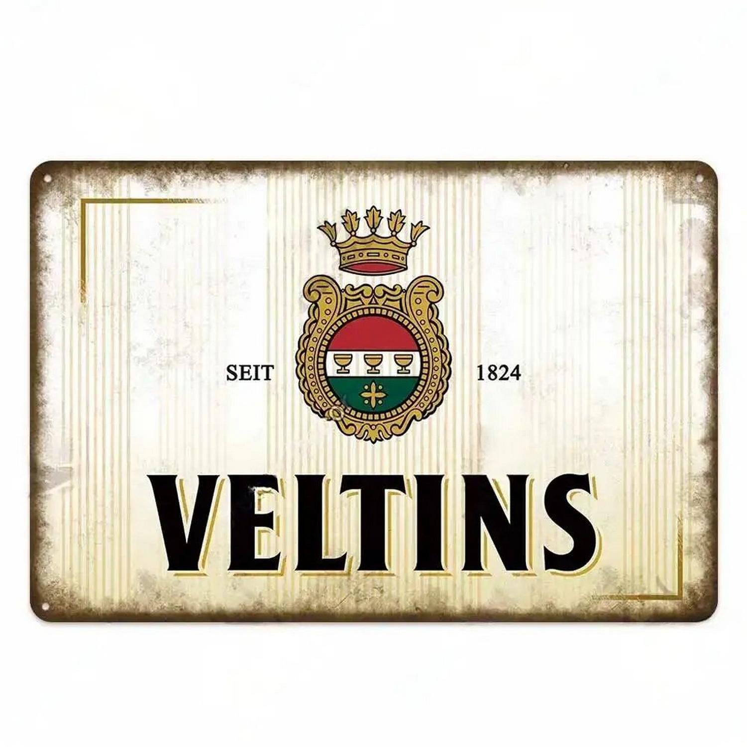 

Металлические жестяные таблички Плакат Erdinger Veltins Настенное украшение Винтажная Железная Живопись Художественные Постеры для Мужской Комнаты Домашнего Кафе Сада Клуба 20x30cm（7.8x11.8inch）