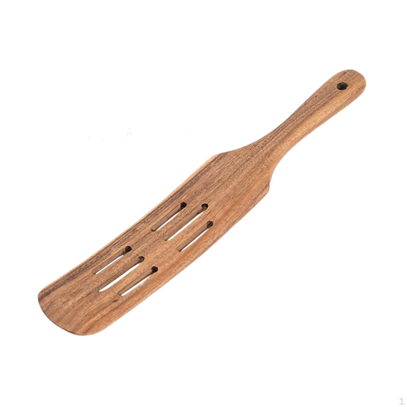 

Лопатки для смешивания салатов, многофункциональная столовая посуда с прорезями от шеф-повара, деревянная лопатка для перемешивания 35cm