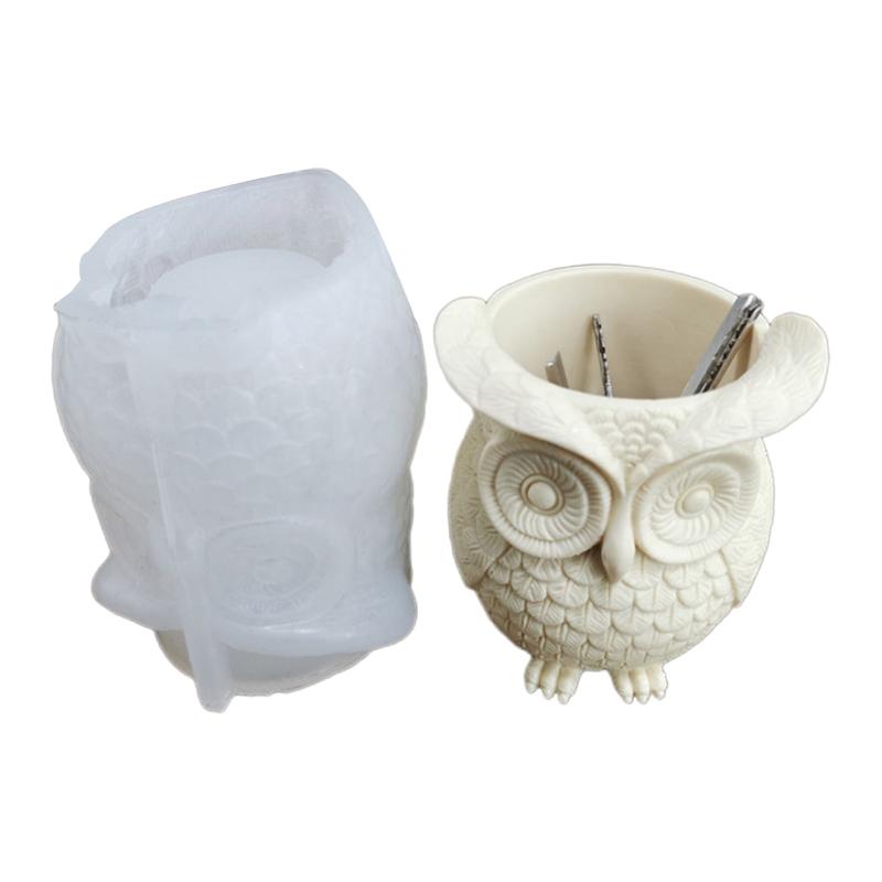 Owl Planter Resin Silicone Mold Silicone Resin Art Molds DIY Resin Moulds Pen Holder Casting Mold Flower Pots Molds 1