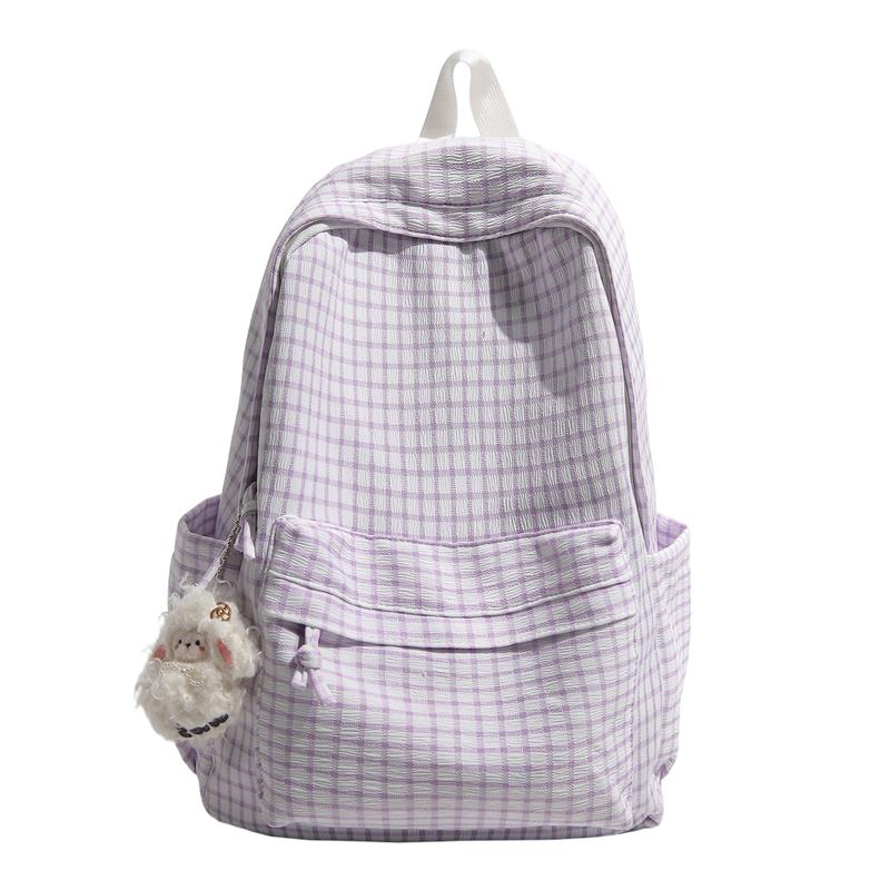 Retro Student Schoolbag Campus Backpack Large Capacity Lightweight Backpack