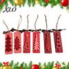 Rustic Holiday Hanging Decorations Wooden Christmas Tree Ornaments, Winter Farmhouse Decoration, Themed Home Xmas Pendant for Wreath Party Decor