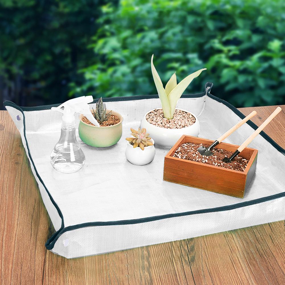 Repotting Mat Potting Planting Mat Reusable Portable Waterproof Transparent Mesh Flower Cushion for