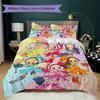 Magical DoReMi Pattern Bedding,Quilt Set Quilt Cover Pillowcase Home Birthday Gift(1 * duvet cover + 2 * pillowcase, without core)_lx