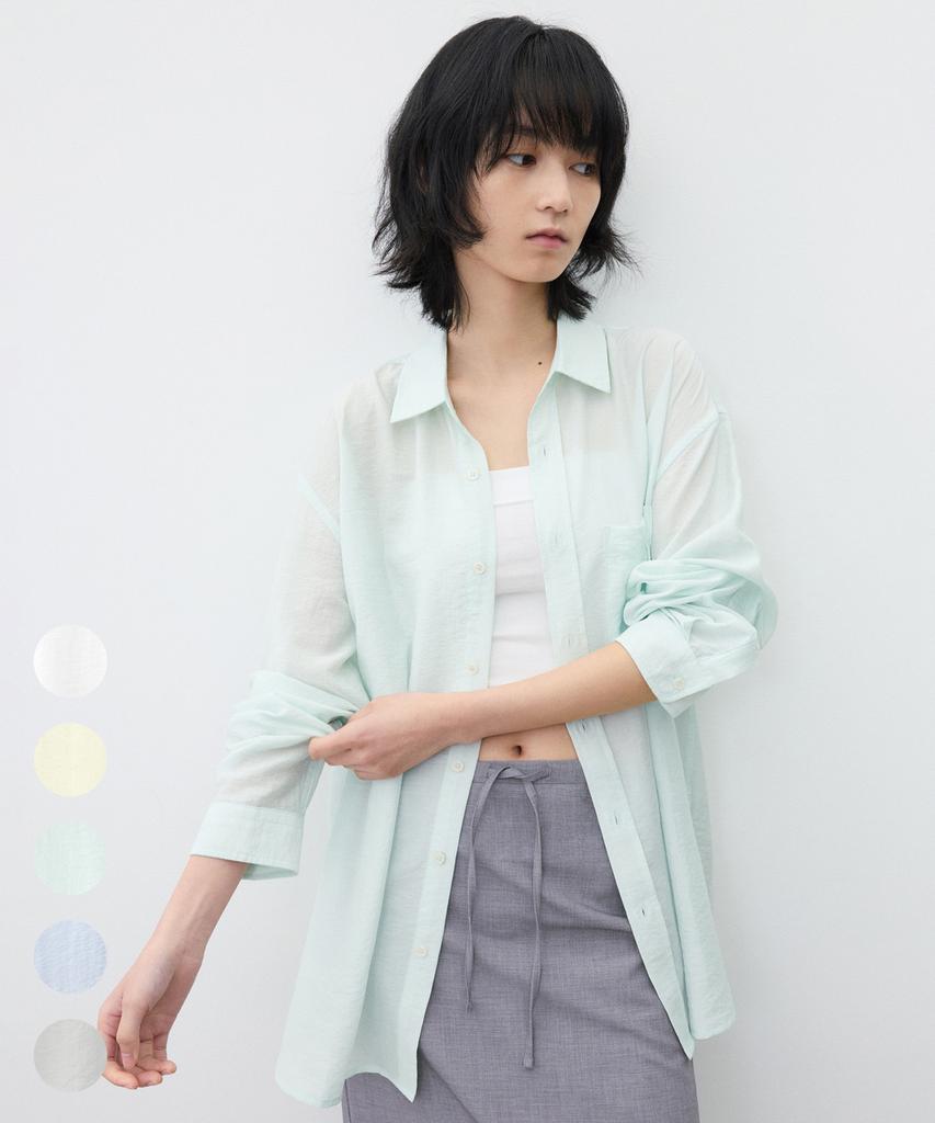 Sheer Woman Silk Linen Shirt - 5 Colors