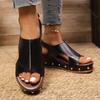 Fashion Comemore 2025 Summer Women Roman Style Sandals Thick Bottom High Heeled Ladies Shoes Rivet Fish Mouth Female Sandales Large Size