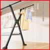 Balcony Retractable Clothes Hanger Household Floor-standing Clothes Drying Rack Thickened Aluminum Waterproof Clothes Drying Rod