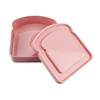 1/4pcs Sandwich Container Lunch Box Toast-shaped Food Storage Device with Cover Reusable Home Camping Picnic Students