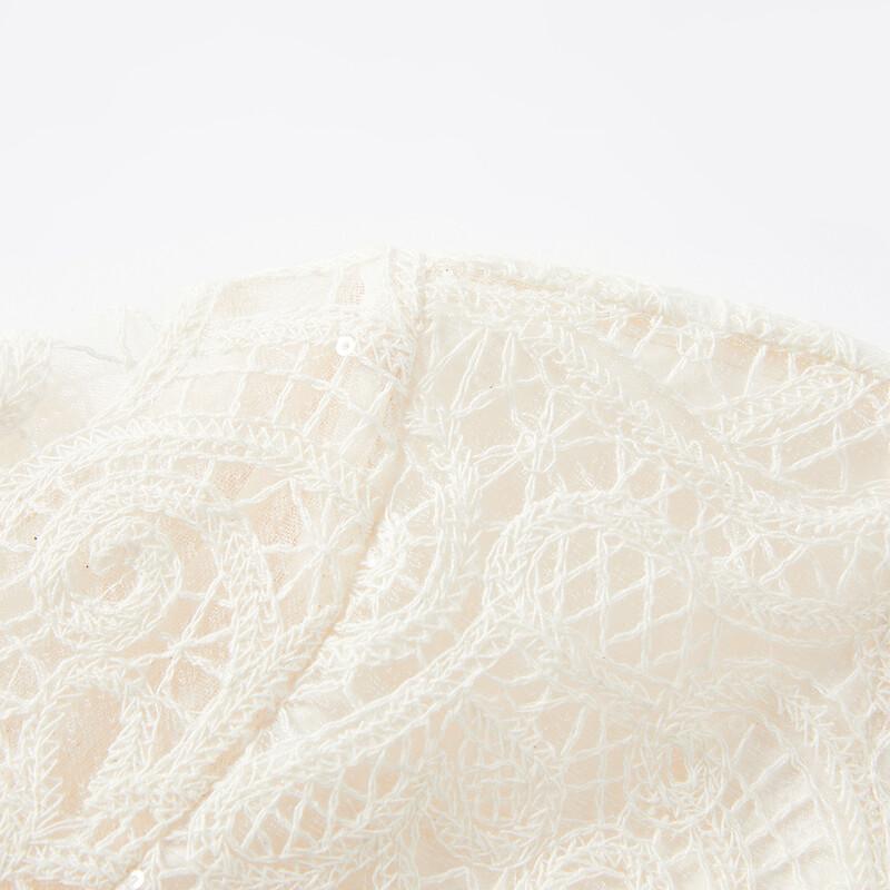 JUZI ANNACO Soft Glow Elegant Lace Top & Skirt Set