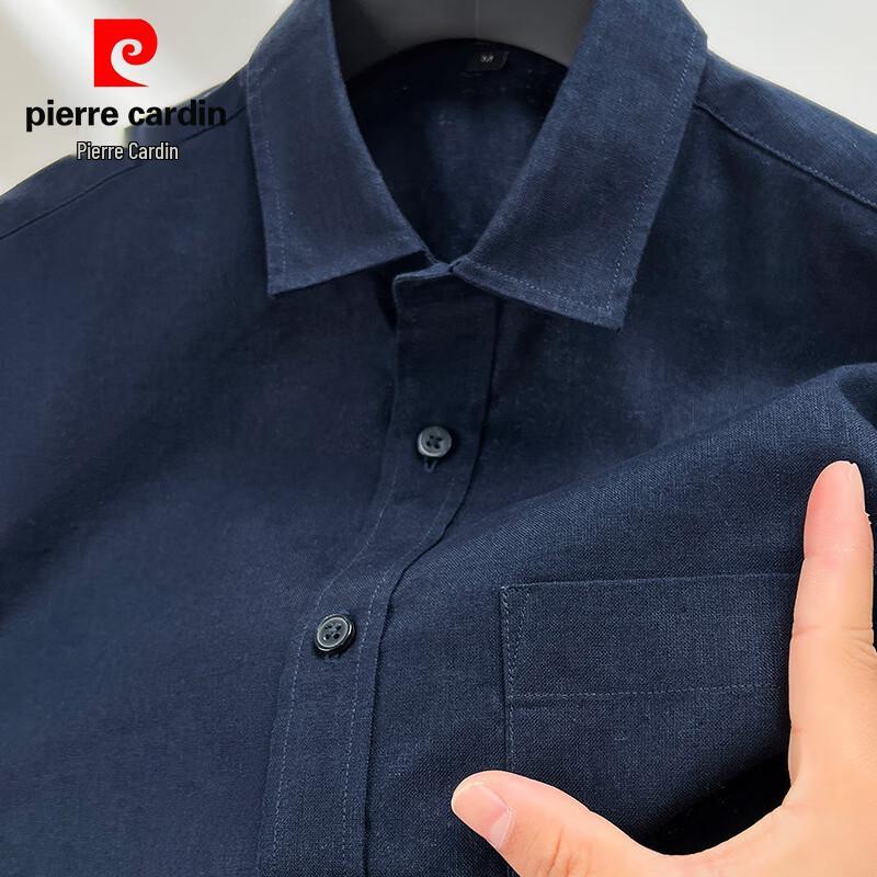 Pierre Cardin Men's Linen Blend Short Sleeve Shirt