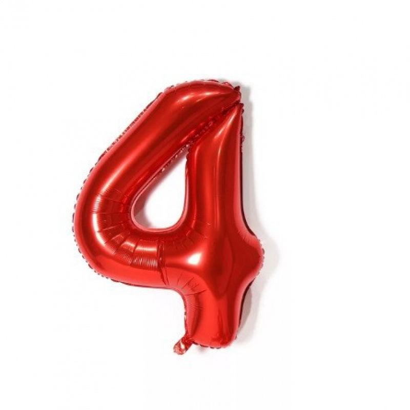 32-Zoll Rote Helium-Folien-Zahlenballons für Kinder, Zahlen 0-9, Verlobungsparty-Deko