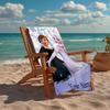 Custom Name Ultra-Soft Beach Towel with Elsa Theme,Ideal for Pool - Camping, Diving - Perfect Travel Essential, Vibrant Beach Towel.