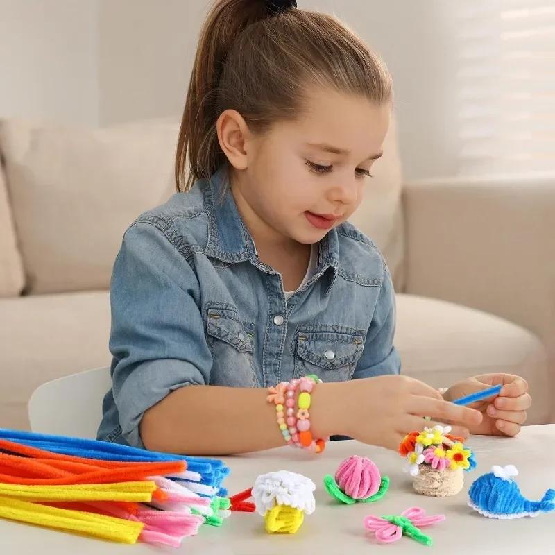 Cleaner Pipe Cleaners for Crafts Creative Chenille Stem Wire Pipe Cleaners Creative Leisure Hobby Diy Plush Stem Twisted Stick