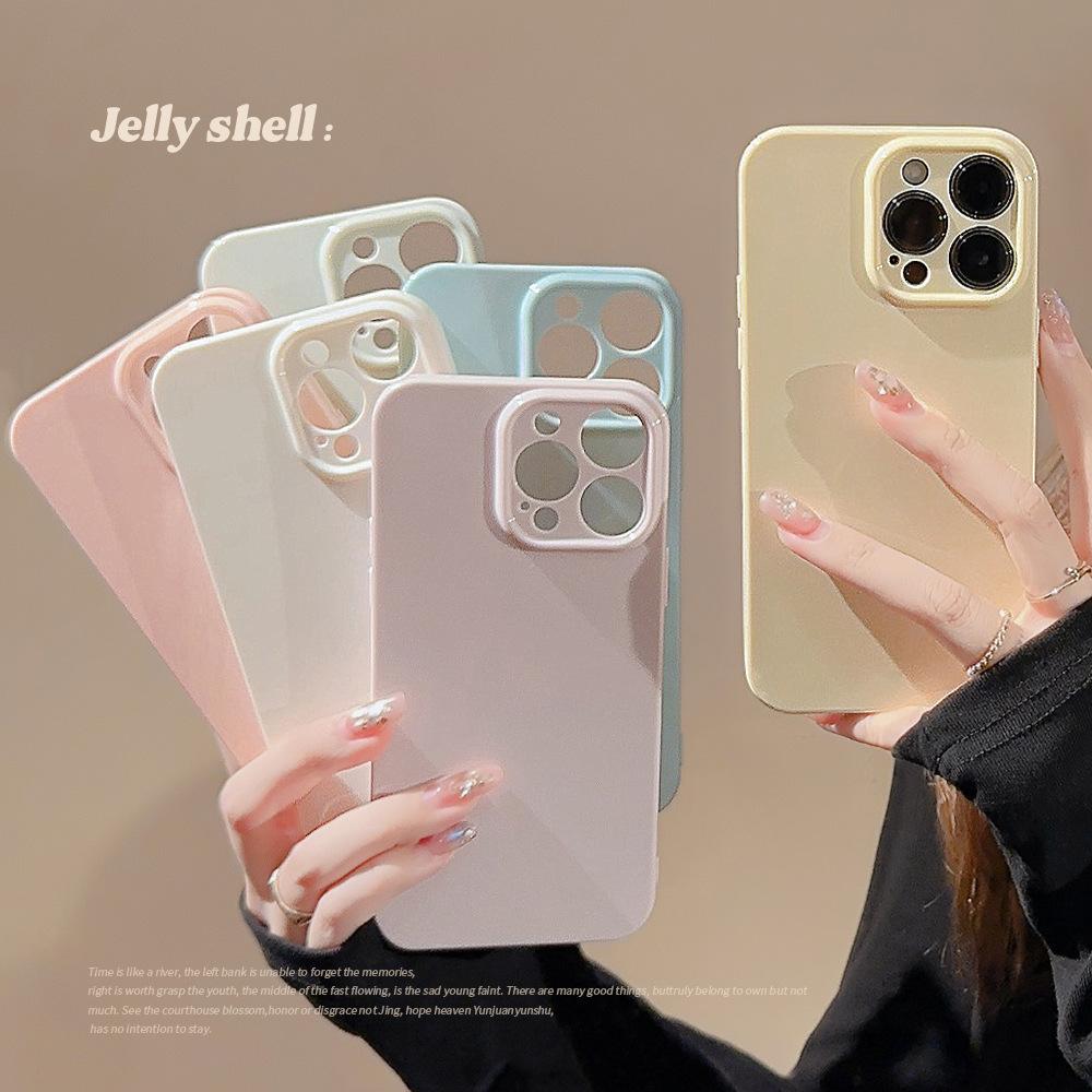 Ins Style Solid Color Iphone15 IPhone Case 14pro Max Suitable for 16 Macaron 12 Dopamine