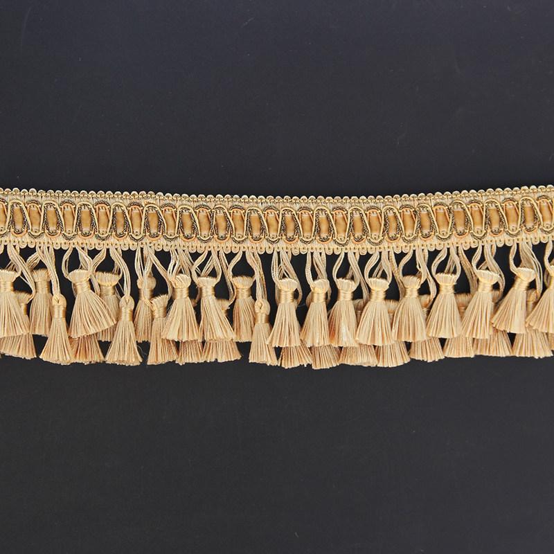 1M High-end European Double Tassel Trim Pendant  Upholstery Curtain Decor Double Layer Fringe Lace Trim For Diy Sewing Craft