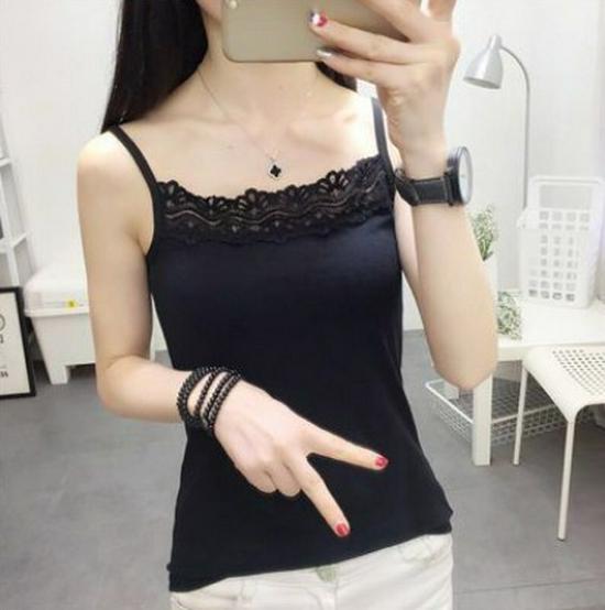 2024 Women's Spring/Summer Lace V-neck Slimming Tank Top Camisole